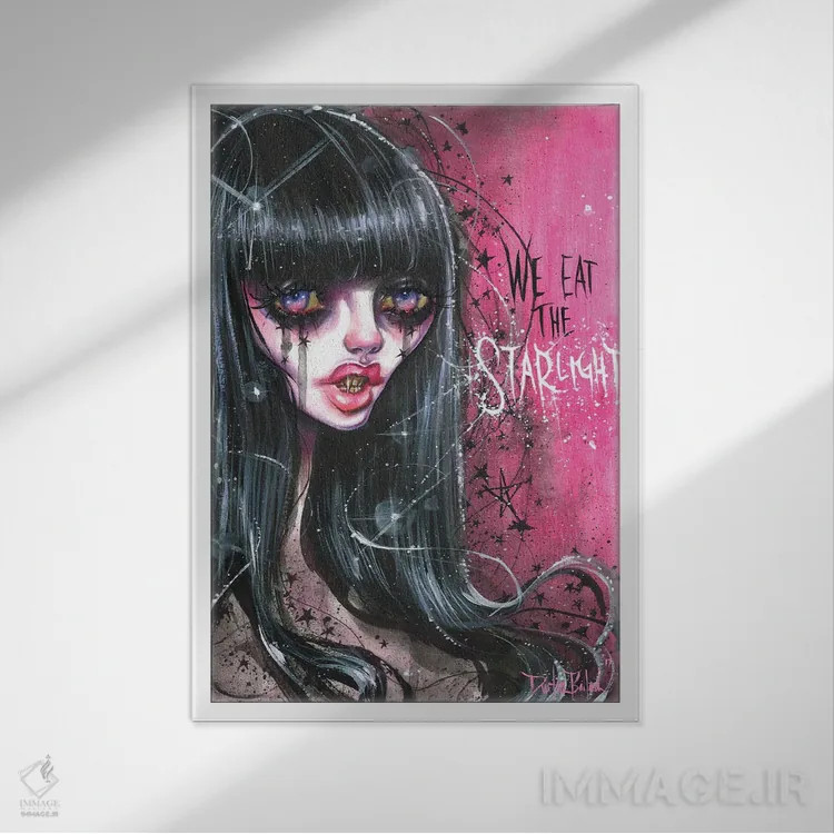 تابلو دکوراتیو ویکا استارلایت ومپایر اثر داستین بیلرد - نمای قابدار سفید