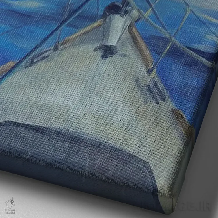 تابلو دکوراتیو دوردست اثر باورا آسه وا - نمای نزدیک بافت بوم