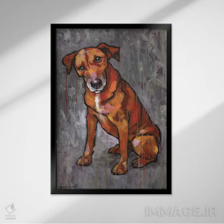 تابلو دکوراتیو رایلی اثر داگلاس سیمونسون - نمای قابدار مشکی