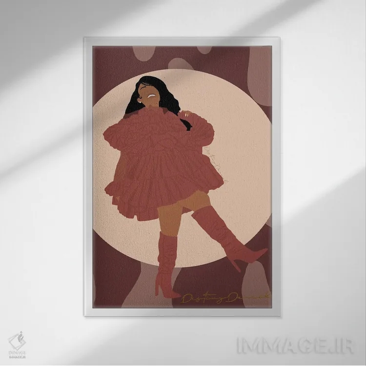 تابلو دکوراتیو با خودت مهربان باش اثر دستینی دارسل - نمای قابدار سفید