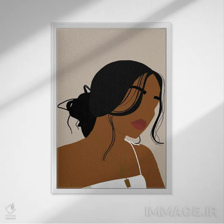 تابلو دکوراتیو بی جی ام اثر دستینی دارسل - نمای قابدار سفید