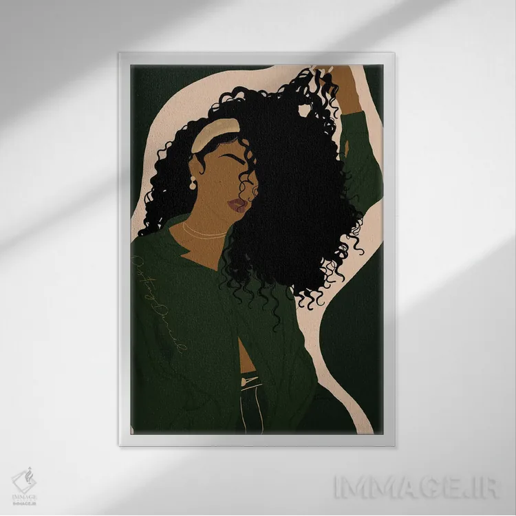 تابلو دکوراتیو وین اثر دستینی دارسل - نمای قابدار سفید