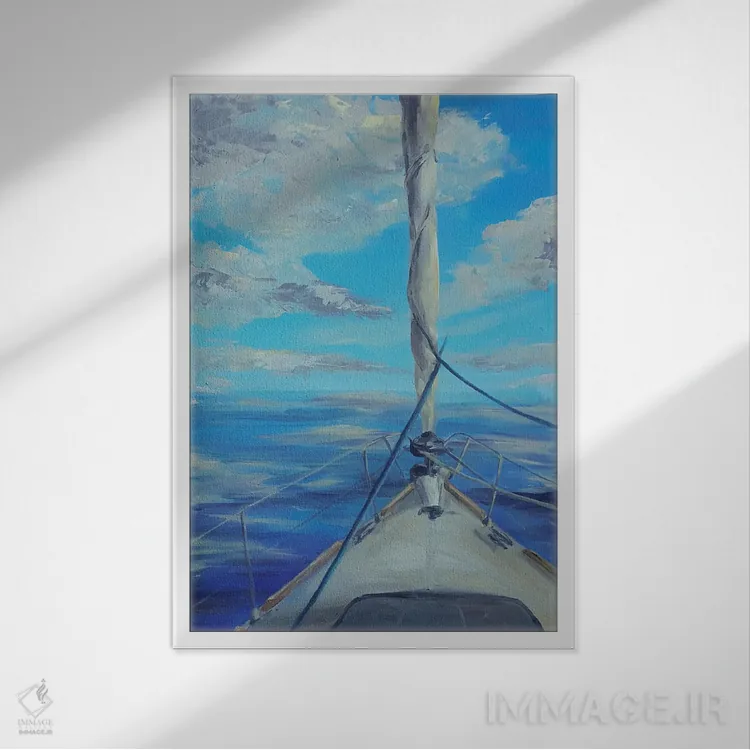 تابلو دکوراتیو دوردست اثر باورا آسه وا - نمای قابدار سفید