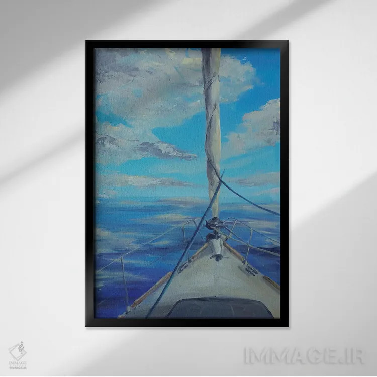 تابلو دکوراتیو دوردست اثر باورا آسه وا - نمای قابدار مشکی