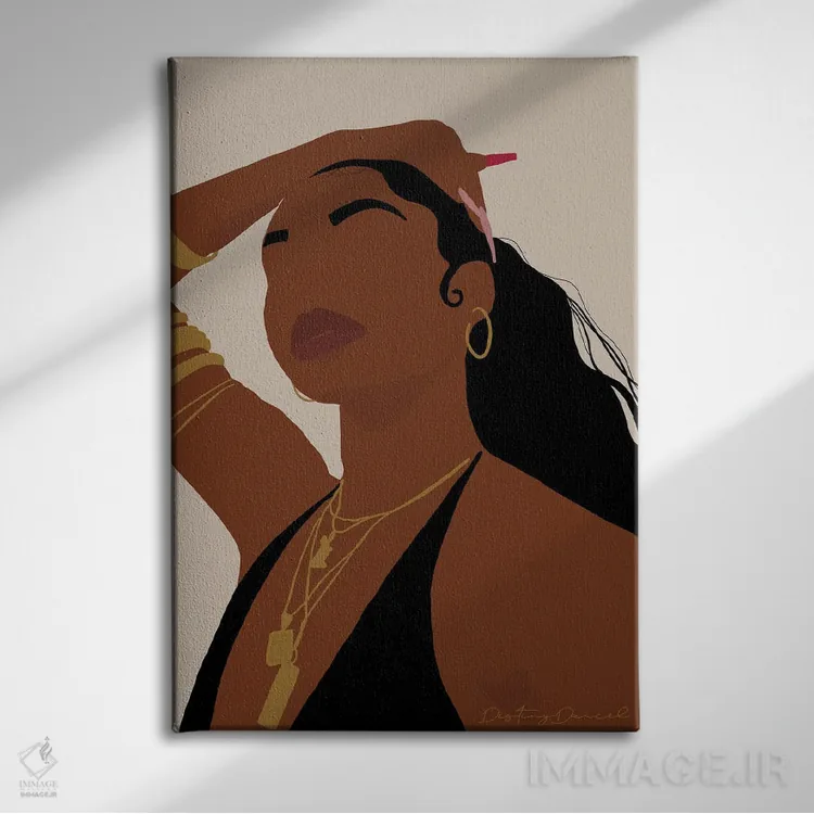 تابلو دکوراتیو رنگ اعتماد به نفس اثر دستینی دارسل - نمای روبهرو روی دیوار