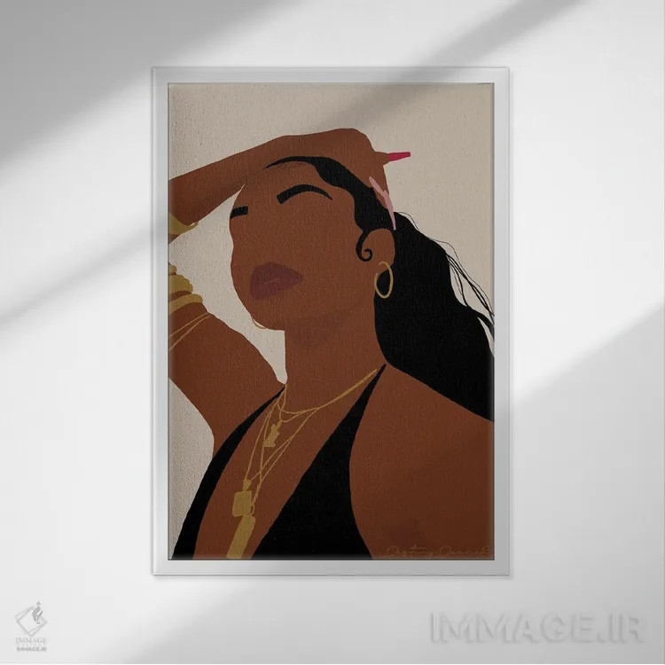 تابلو دکوراتیو رنگ اعتماد به نفس اثر دستینی دارسل - نمای قابدار سفید