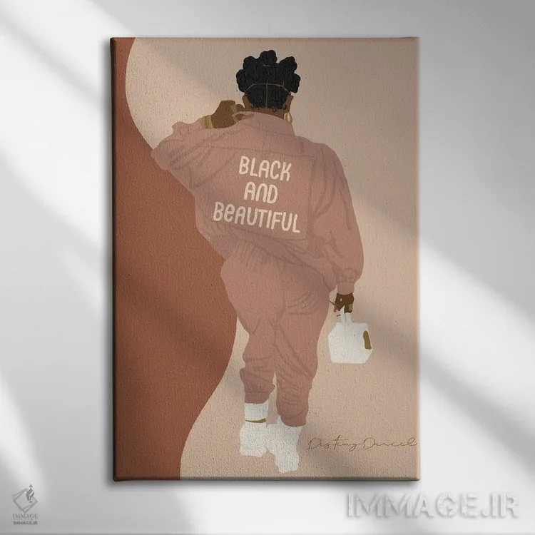 تابلو دکوراتیو سیاه و زیبا اثر دستینی دارسل - نمای روبهرو روی دیوار