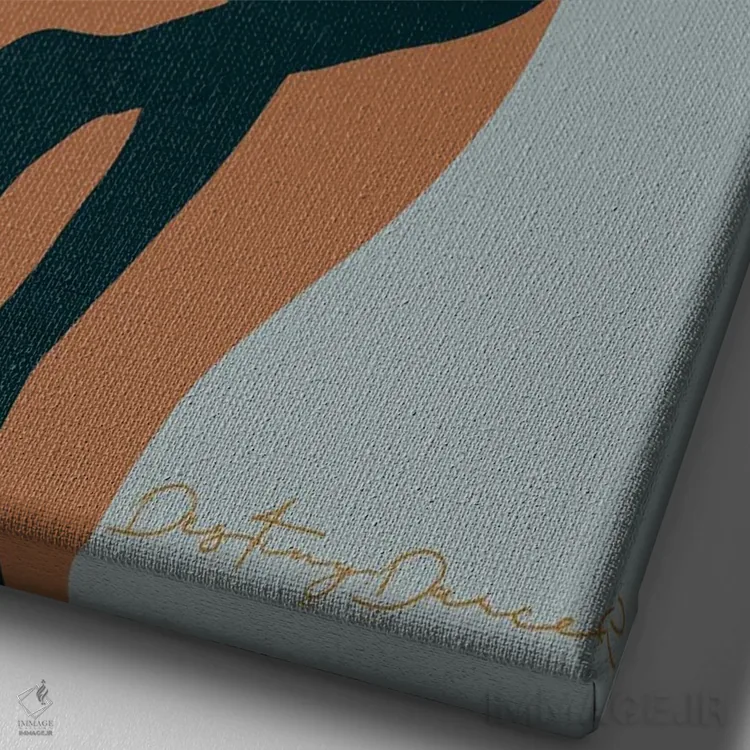 تابلو دکوراتیو جزمین اثر دستینی دارسل - نمای نزدیک بافت بوم