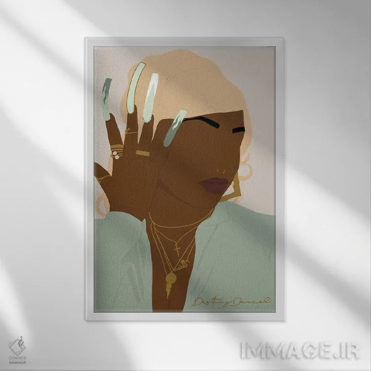 تابلو دکوراتیو عمه یخی اثر دستینی دارسل - نمای قابدار سفید