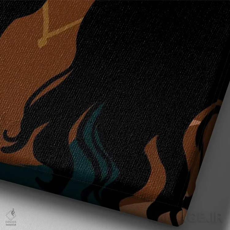 تابلو دکوراتیو خنثی های برجسته اثر دستینی دارسل - نمای نزدیک بافت بوم