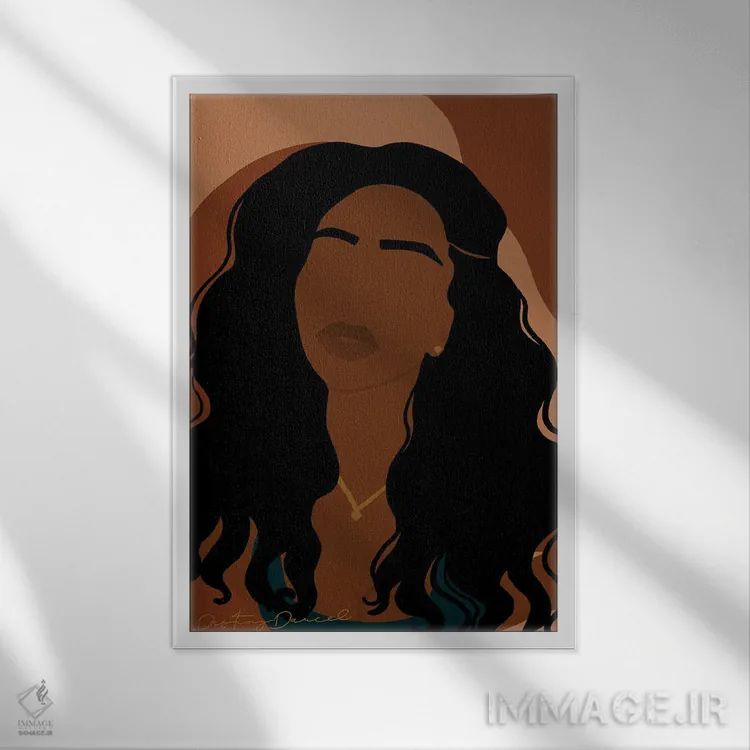 تابلو دکوراتیو خنثی های برجسته اثر دستینی دارسل - نمای قابدار سفید