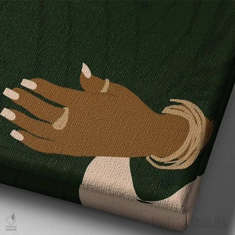 تابلو دکوراتیو پرنده طلایی اثر دستینی دارسل - نمای نزدیک بافت بوم