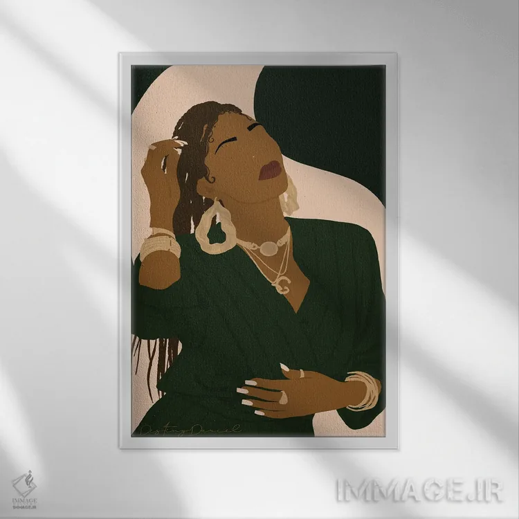 تابلو دکوراتیو پرنده طلایی اثر دستینی دارسل - نمای قابدار سفید