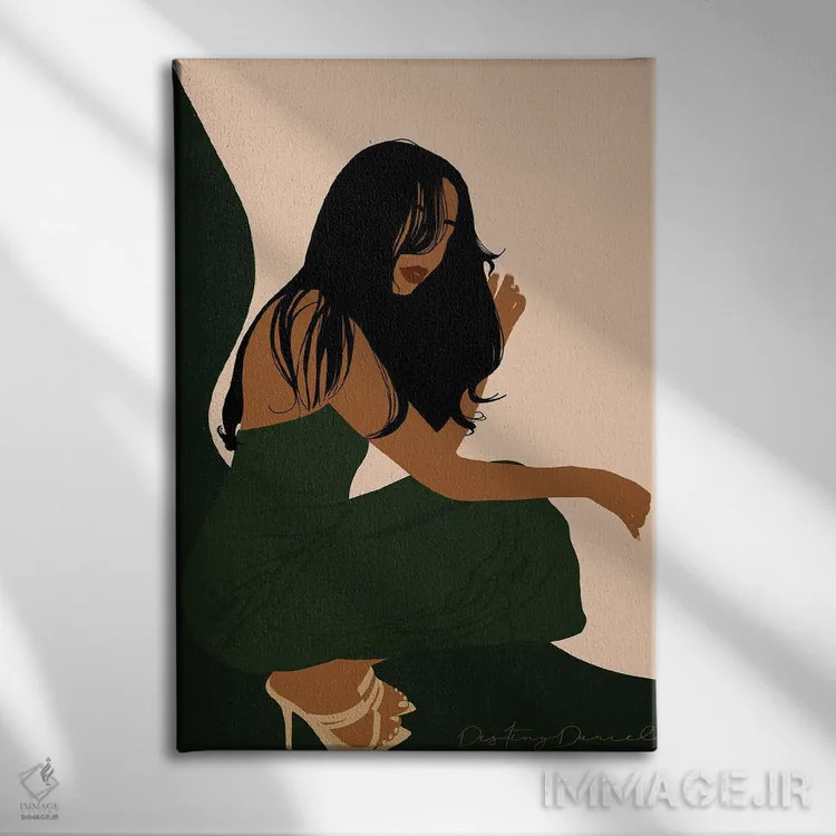 تابلو دکوراتیو لاکسرچی اثر دستینی دارسل - نمای روبهرو روی دیوار