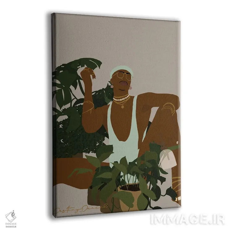تابلو دکوراتیو پدر گیاه سه اثر دستینی دارسل - نمای پرسپکتیو محصول