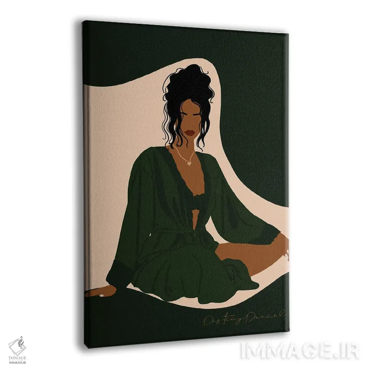 تابلو دکوراتیو ردای ابریشمی اثر دستینی دارسل - نمای پرسپکتیو محصول