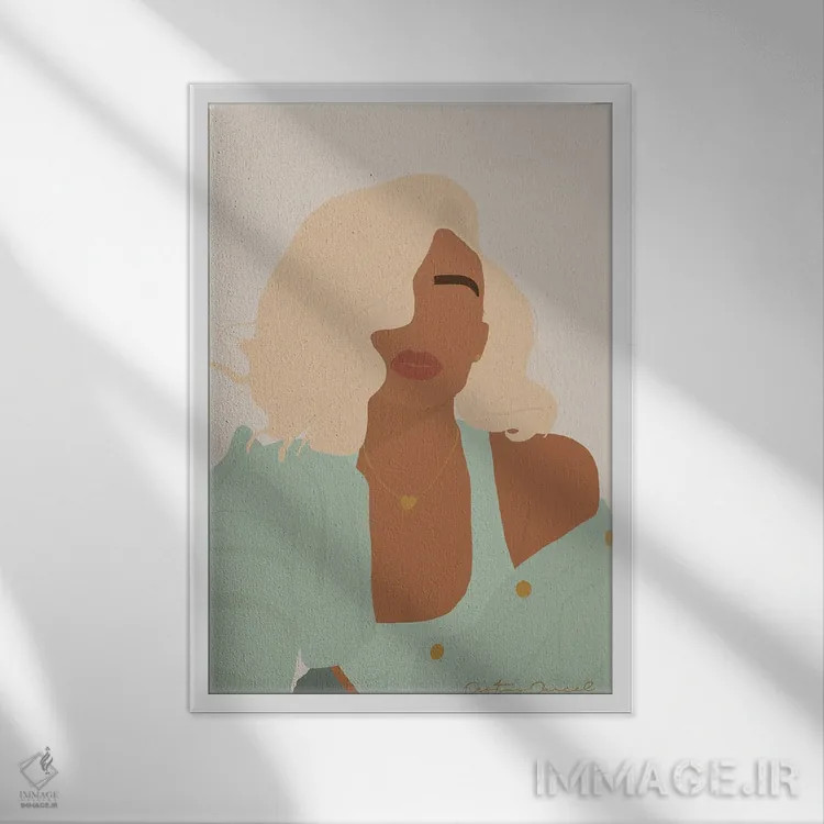 تابلو دکوراتیو ۶۱۳ عزیز اثر دستینی دارسل - نمای قابدار سفید