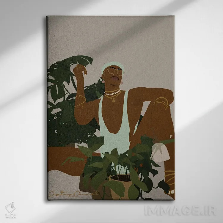 تابلو دکوراتیو پدر گیاه سه اثر دستینی دارسل - نمای روبهرو روی دیوار