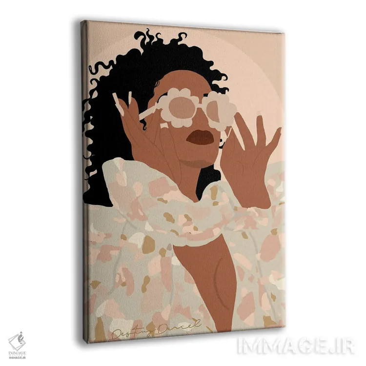 تابلو دکوراتیو ایندیا اثر دستینی دارسل - نمای پرسپکتیو محصول