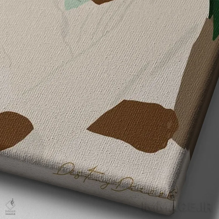 تابلو دکوراتیو پدر گیاه یک اثر دستینی دارسل - نمای نزدیک بافت بوم