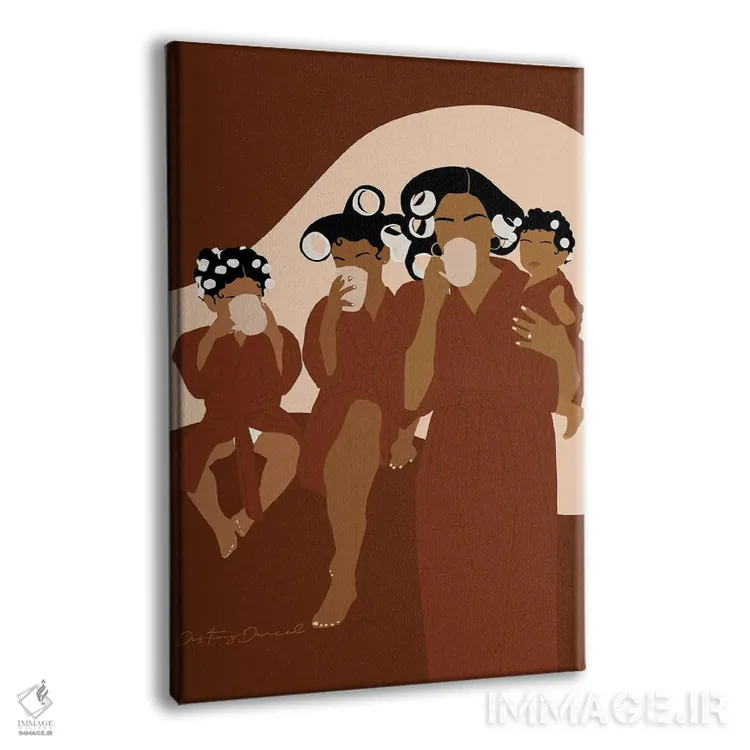 تابلو دکوراتیو دخترها اثر دستینی دارسل - نمای پرسپکتیو محصول