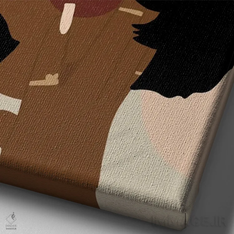 تابلو دکوراتیو مادام اثر دستینی دارسل - نمای نزدیک بافت بوم