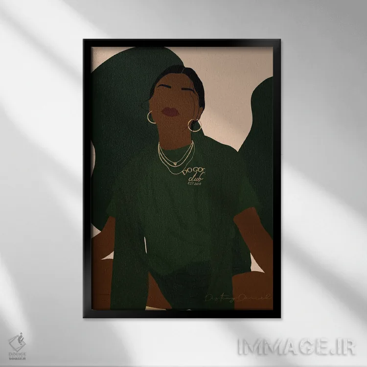 تابلو دکوراتیو کار خوب انجام بده اثر دستینی دارسل - نمای قابدار مشکی