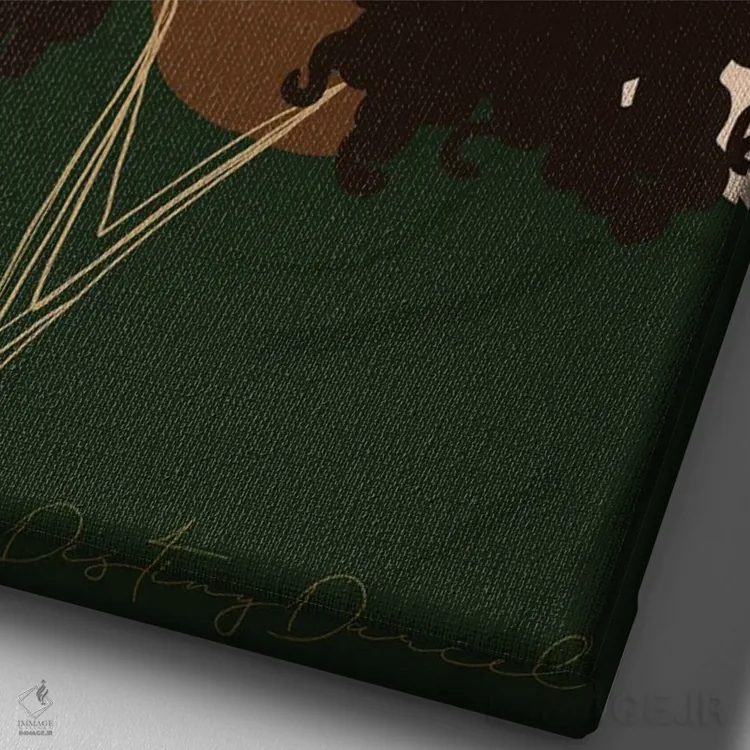 تابلو دکوراتیو حال و هوا اثر دستینی دارسل - نمای نزدیک بافت بوم