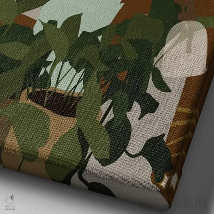 تابلو دکوراتیو پدر گیاه سه اثر دستینی دارسل - نمای نزدیک بافت بوم