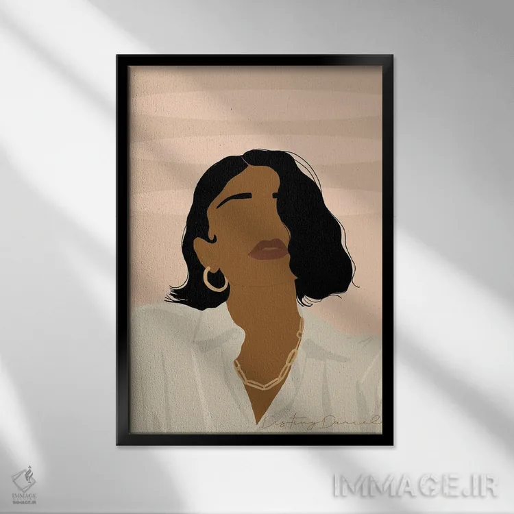 تابلو دکوراتیو زمان حال اثر دستینی دارسل - نمای قابدار مشکی