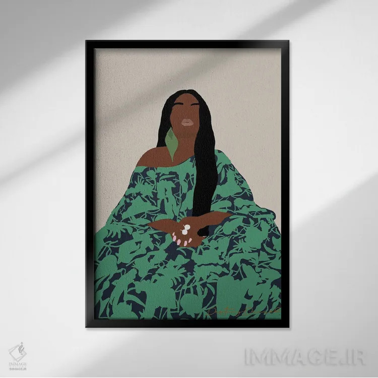 تابلو دکوراتیو سلطنت اثر دستینی دارسل - نمای قابدار مشکی