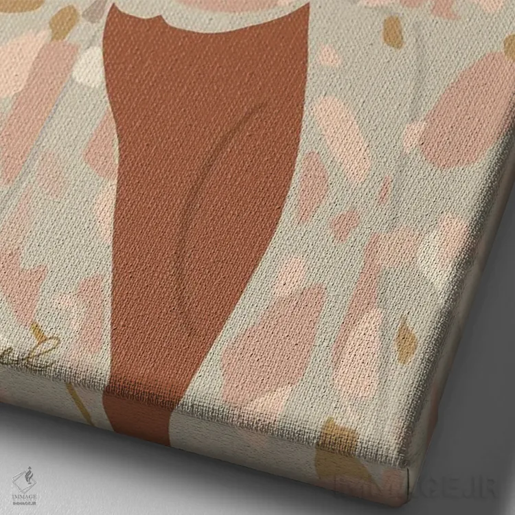 تابلو دکوراتیو ایندیا اثر دستینی دارسل - نمای نزدیک بافت بوم