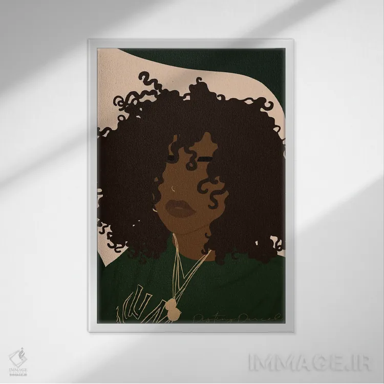 تابلو دکوراتیو حال و هوا اثر دستینی دارسل - نمای قابدار سفید