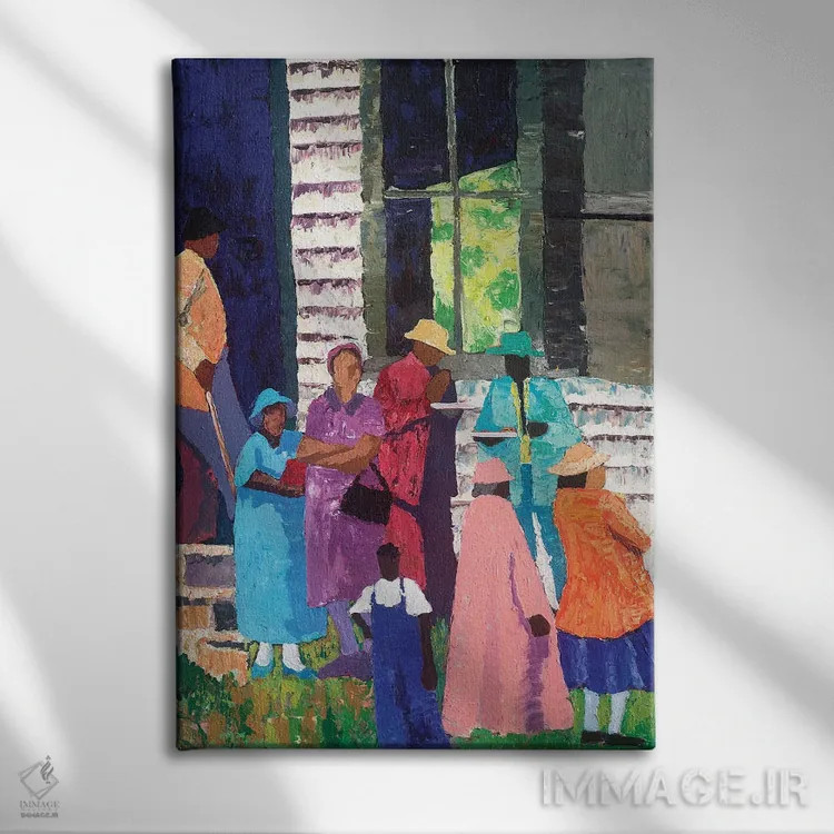 تابلو دکوراتیو رفتن به کلیسا اثر باور تیلمان - نمای روبهرو روی دیوار
