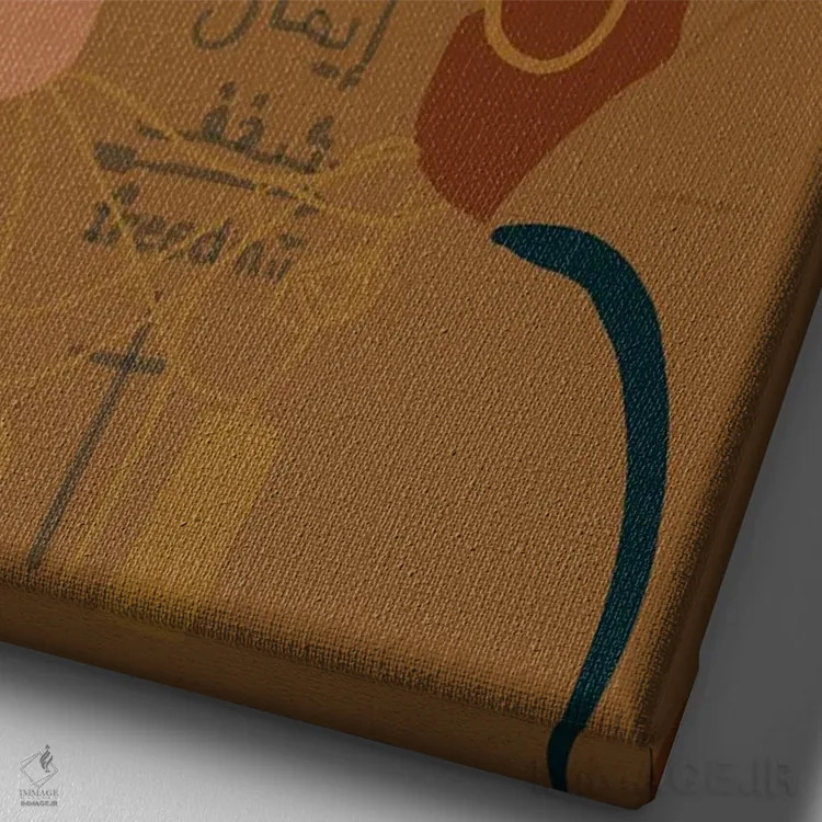 تابلو دکوراتیو پئوئیسم اثر دستینی دارسل - نمای نزدیک بافت بوم