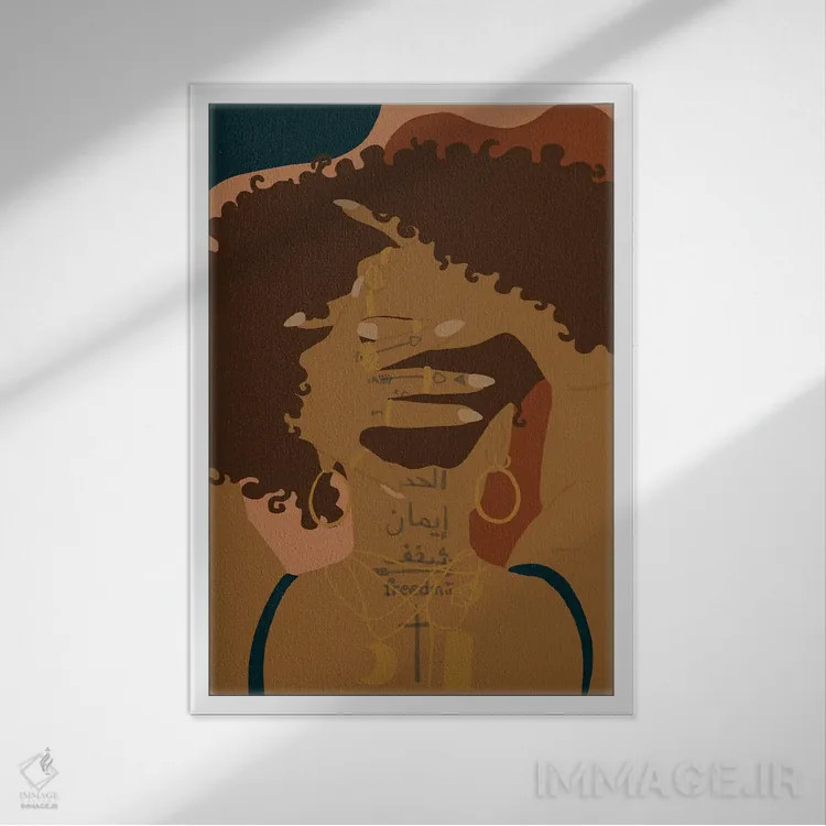 تابلو دکوراتیو پئوئیسم اثر دستینی دارسل - نمای قابدار سفید