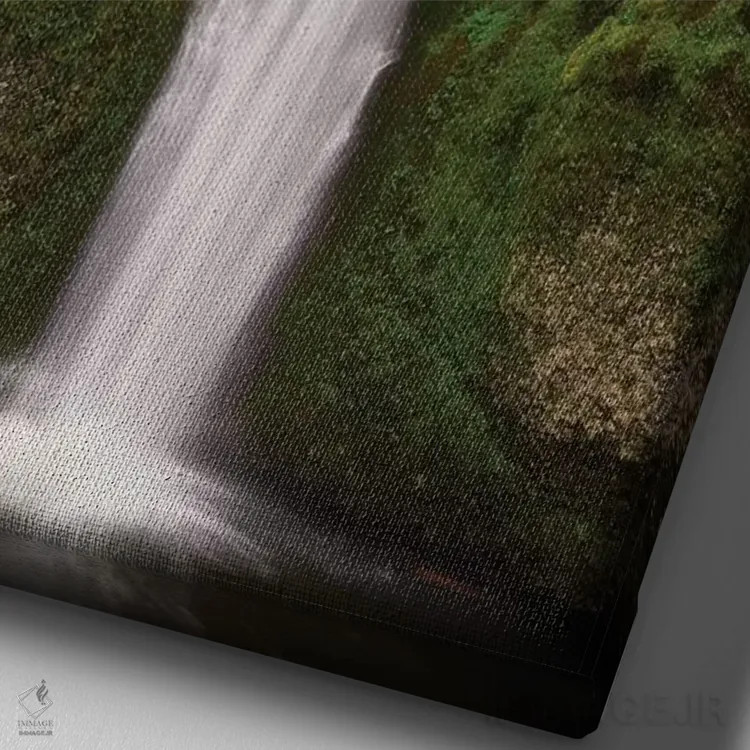 تابلو دکوراتیو آبشار ابدی اثر داتلیش - نمای نزدیک بافت بوم