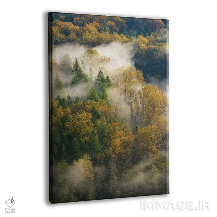 تابلو دکوراتیو درخشش آبشارها اثر داتلیش - نمای پرسپکتیو محصول