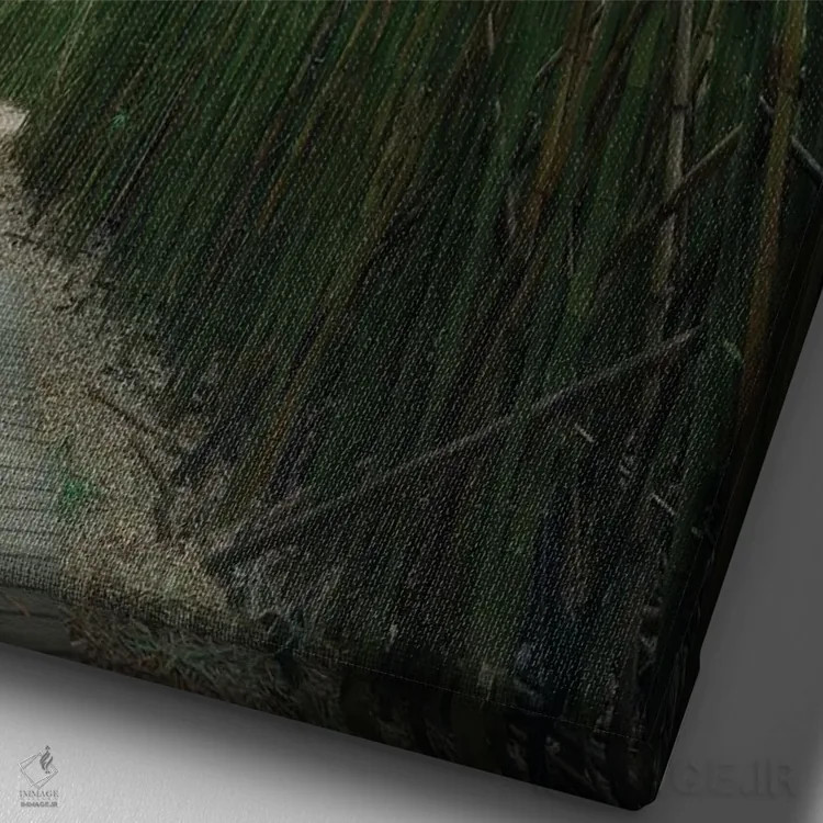 تابلو دکوراتیو دنبالم کن اثر داتلیش - نمای نزدیک بافت بوم