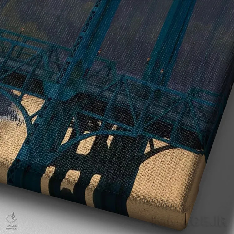 تابلو دکوراتیو نماد در طلا اثر داتلیش - نمای نزدیک بافت بوم