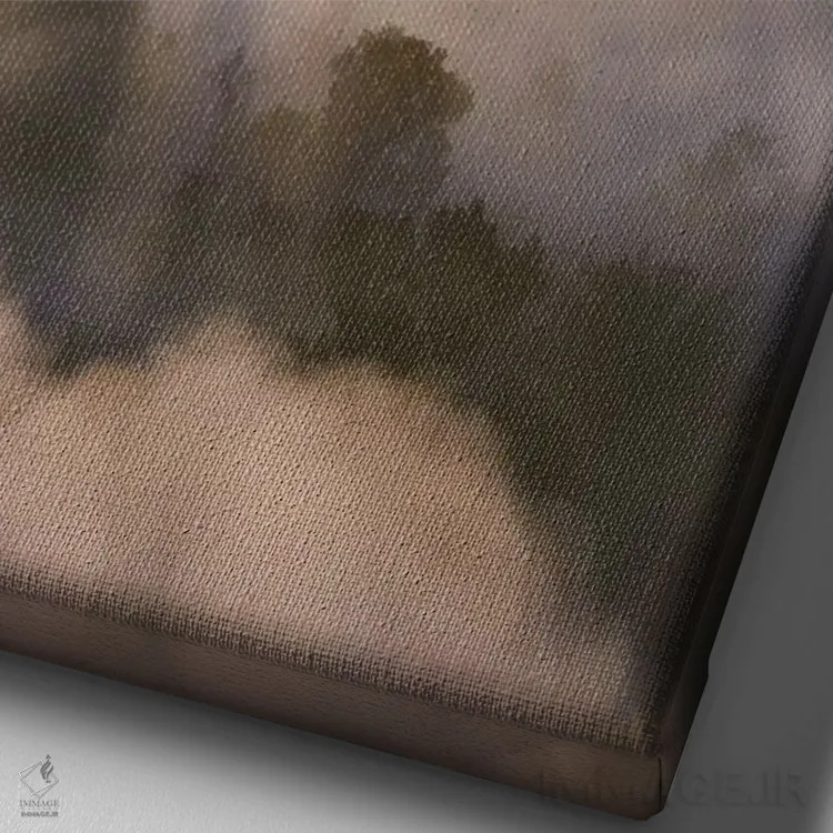 تابلو دکوراتیو سایه های درخشان اثر داتلیش - نمای نزدیک بافت بوم