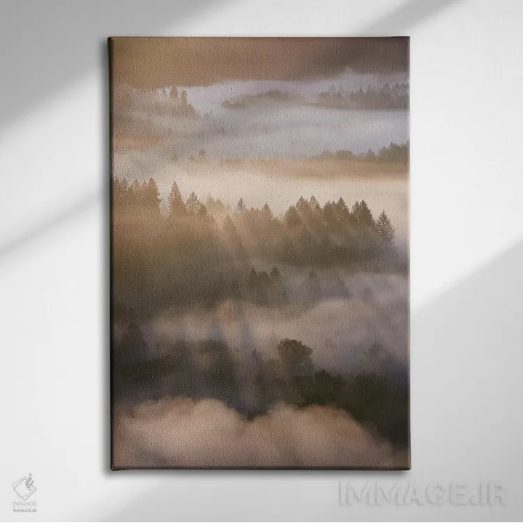 تابلو دکوراتیو سایه های درخشان اثر داتلیش - نمای روبهرو روی دیوار