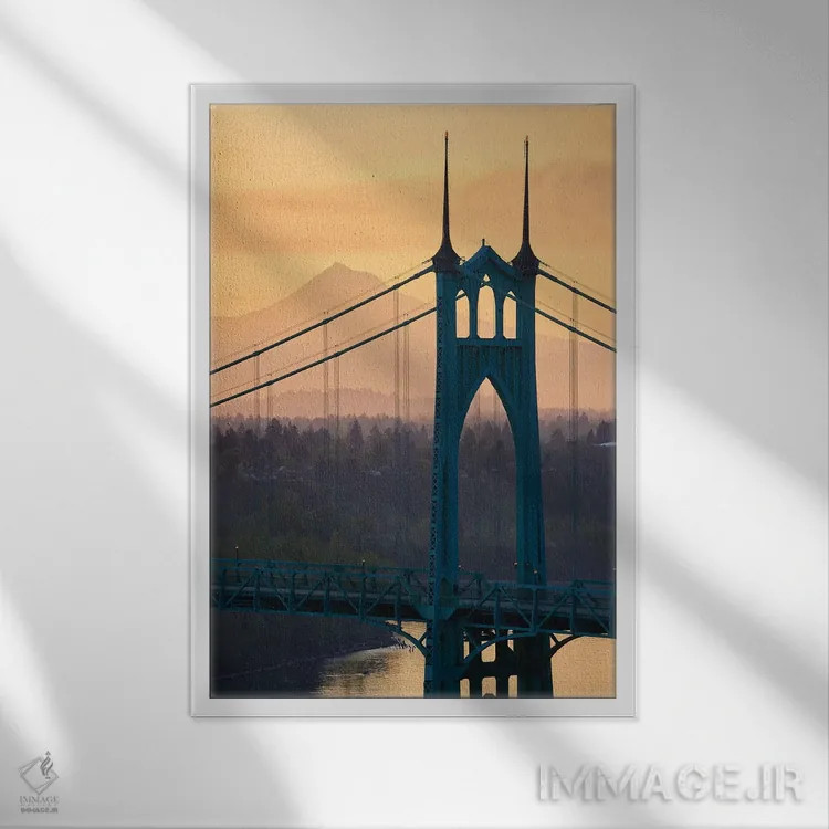 تابلو دکوراتیو نماد در طلا اثر داتلیش - نمای قابدار سفید