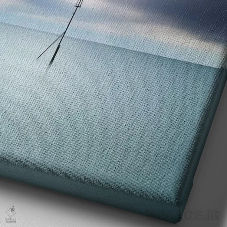 تابلو دکوراتیو ایستادگی جزر و مد اثر داتلیش - نمای نزدیک بافت بوم