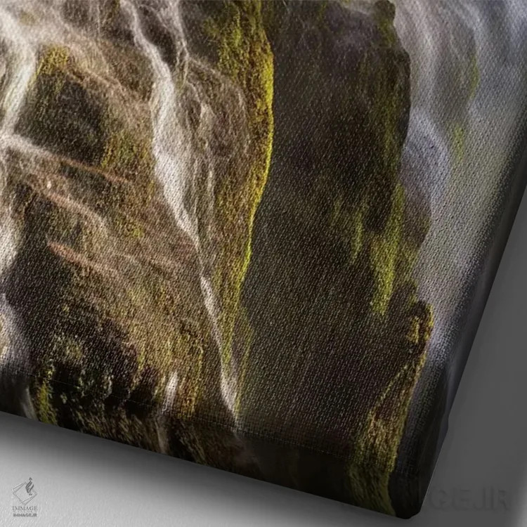 تابلو دکوراتیو پله های پرتو آفتاب اثر داتلیش - نمای نزدیک بافت بوم