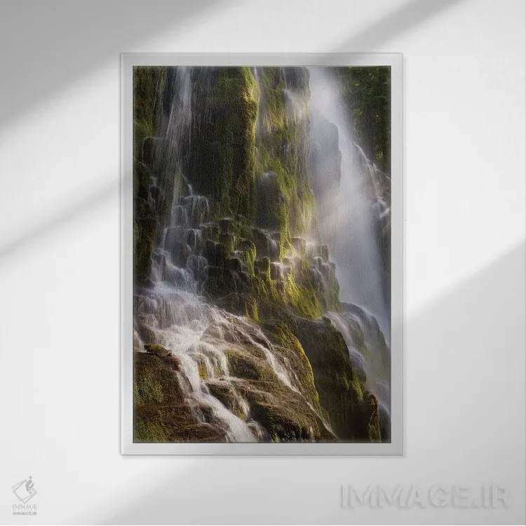 تابلو دکوراتیو پله های پرتو آفتاب اثر داتلیش - نمای قابدار سفید