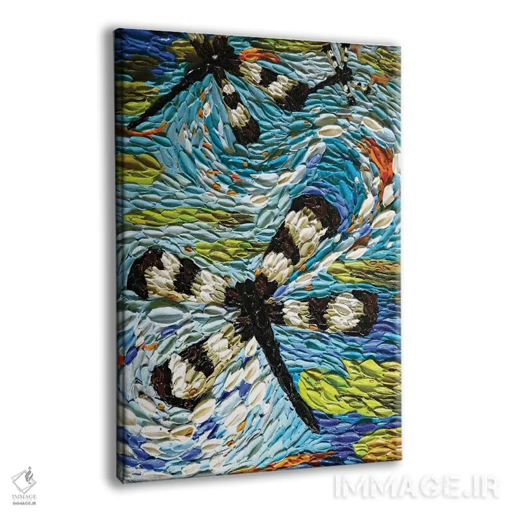 تابلو دکوراتیو تانگوی سنجاقک ها اثر دنا تولفسون - نمای پرسپکتیو محصول