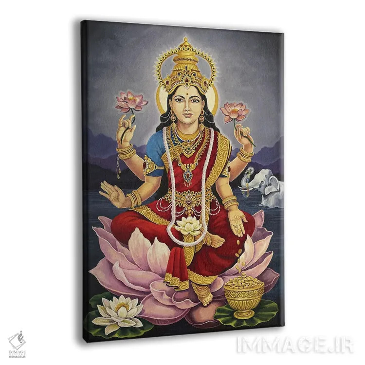 تابلو دکوراتیو لکشمی، الهه ثروت و رفاه اثر دیانا تیتووا - نمای پرسپکتیو محصول