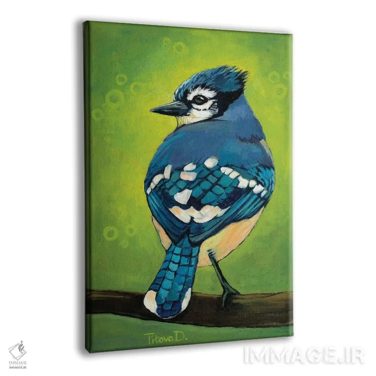 تابلو دکوراتیو آقای بلو جی بازیگوش اثر دیانا تیتووا - نمای پرسپکتیو محصول