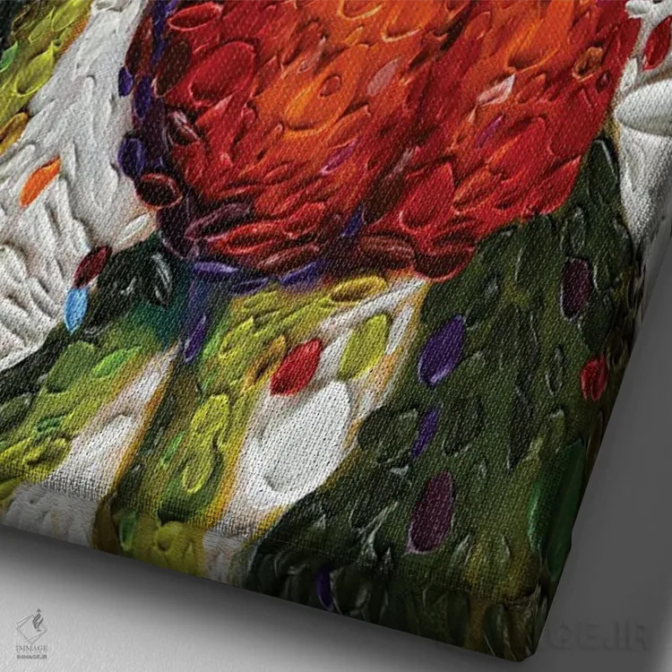 تابلو دکوراتیو دستیابی به خورشید دو اثر دنا تولفسون - نمای نزدیک بافت بوم